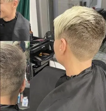 Blonde men's cut
